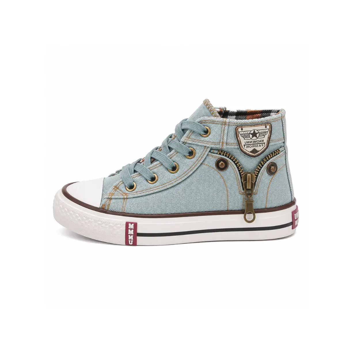 ZenWalk- Denim High-Top Kids Sneakers