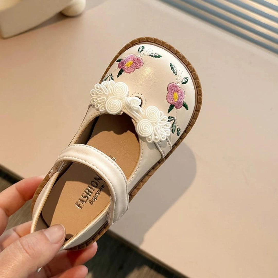ZenWalk- Floral Elegance Girls Shoes