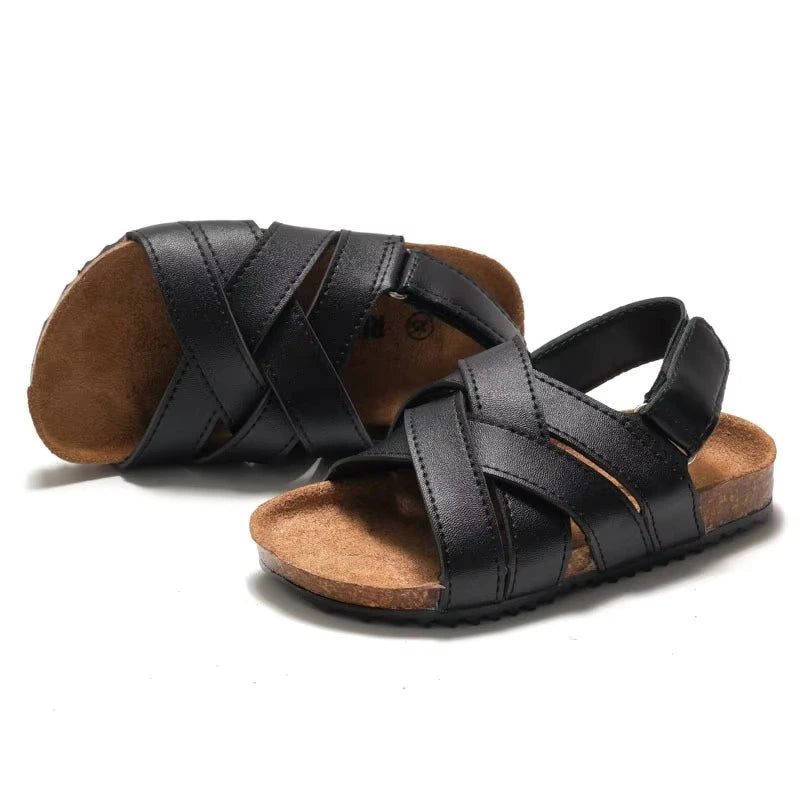 ZenWalk- Atlas Black Kids Sandals