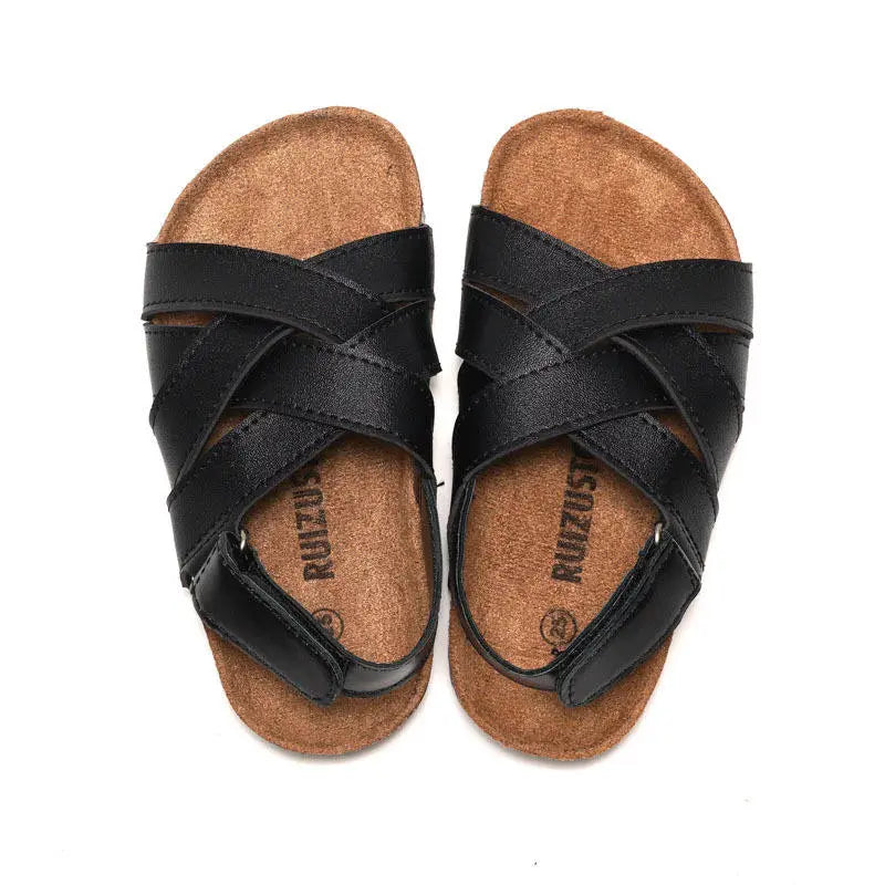 ZenWalk- Atlas Black Kids Sandals