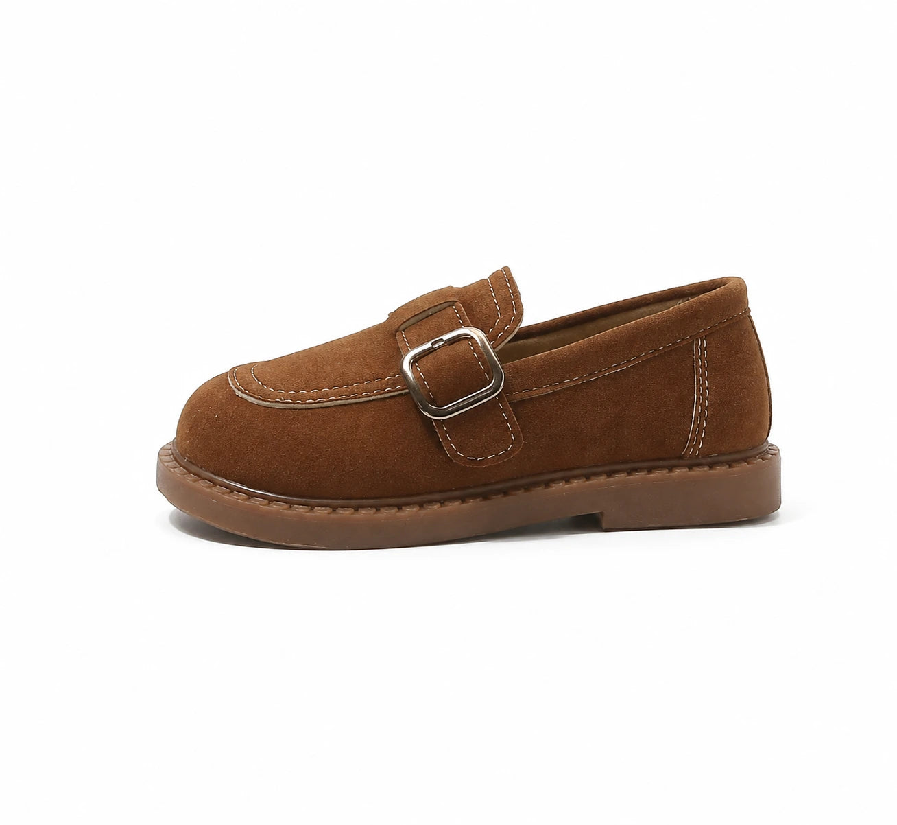 ZenWalk- Caramel Buckle Kids Loafers