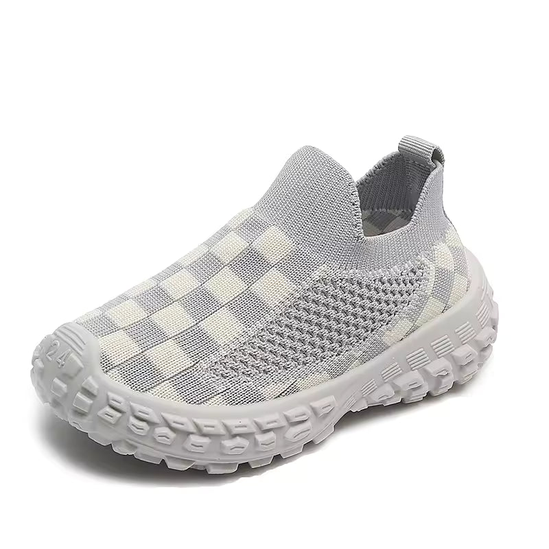 ZenWalk- Checker Knit Kids Slip