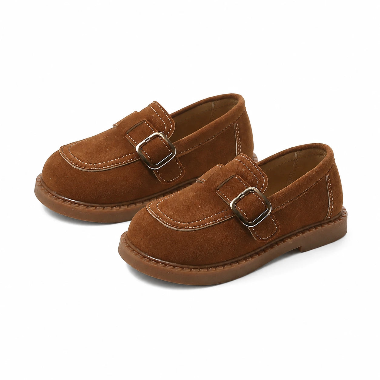 ZenWalk- Caramel Buckle Kids Loafers